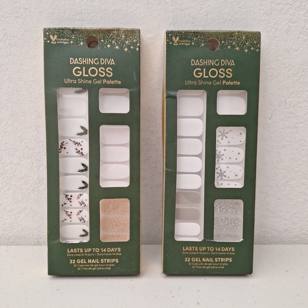 Dashing Diva GLOSS Ultra Shine Gel Palette, Frosted Skates & Mistletoe Kiss, Set